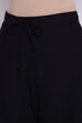 Black Cotton Straight Kurta Regular Pant Suit Set image number 6